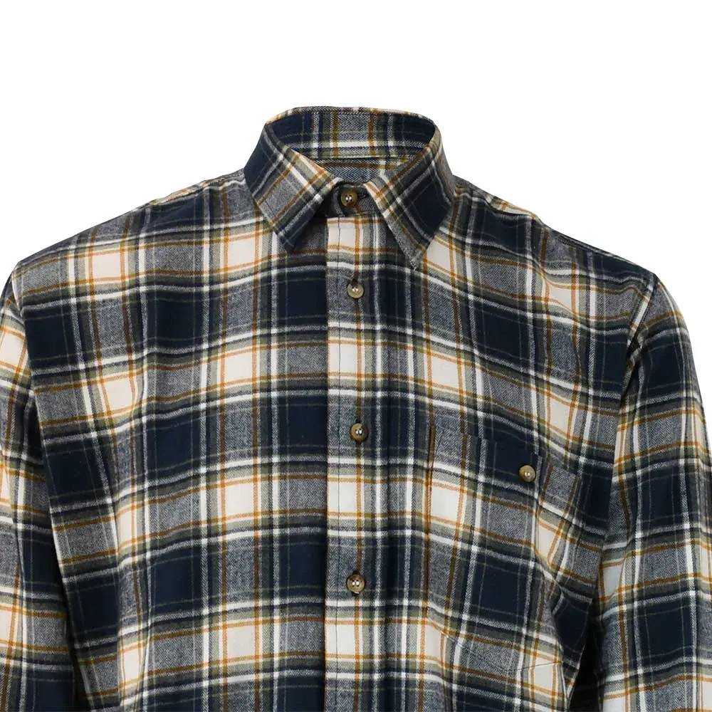 Autre - Chemise à carreaux Dolty flanelle coton bleu beige S à 4XL - Image 3
