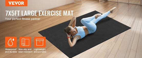 Vevor - VEVOR Tapis de yoga antidérapant tapis d'entraînement 2120 x 1530 mm pilates - Image 9
