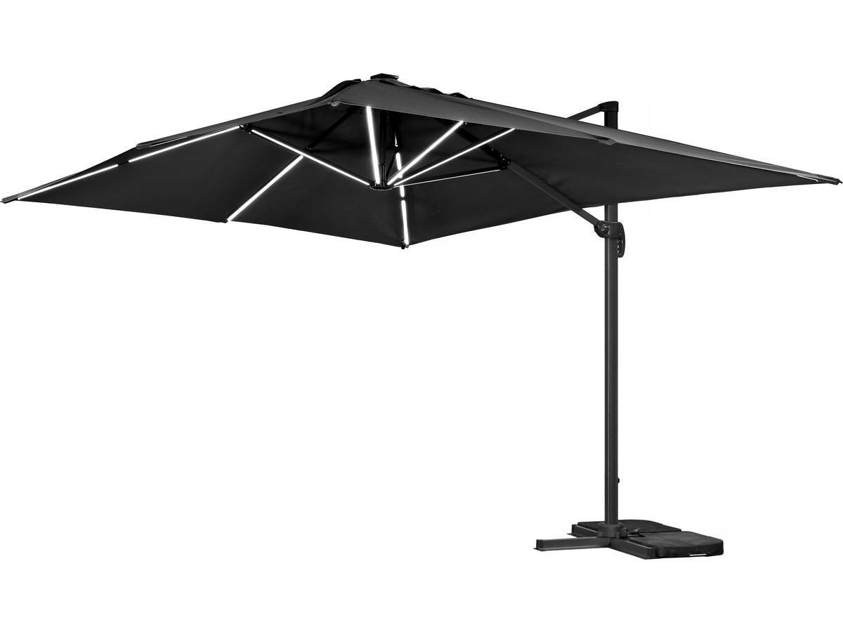 Habitat Et Jardin - Parasol Jardin Déporté Led Alu "sun 3 Luxe" 3 X 3 M - Noir -habitat Et Jardin - Image 3