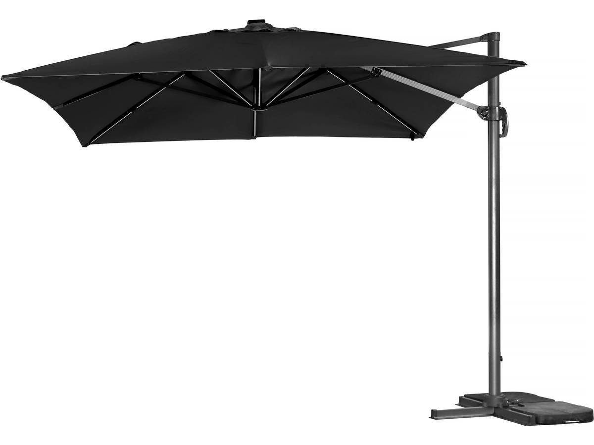 Habitat Et Jardin - Parasol Jardin Déporté Led Alu "sun 3 Luxe" 3 X 3 M - Noir -habitat Et Jardin - Image 4