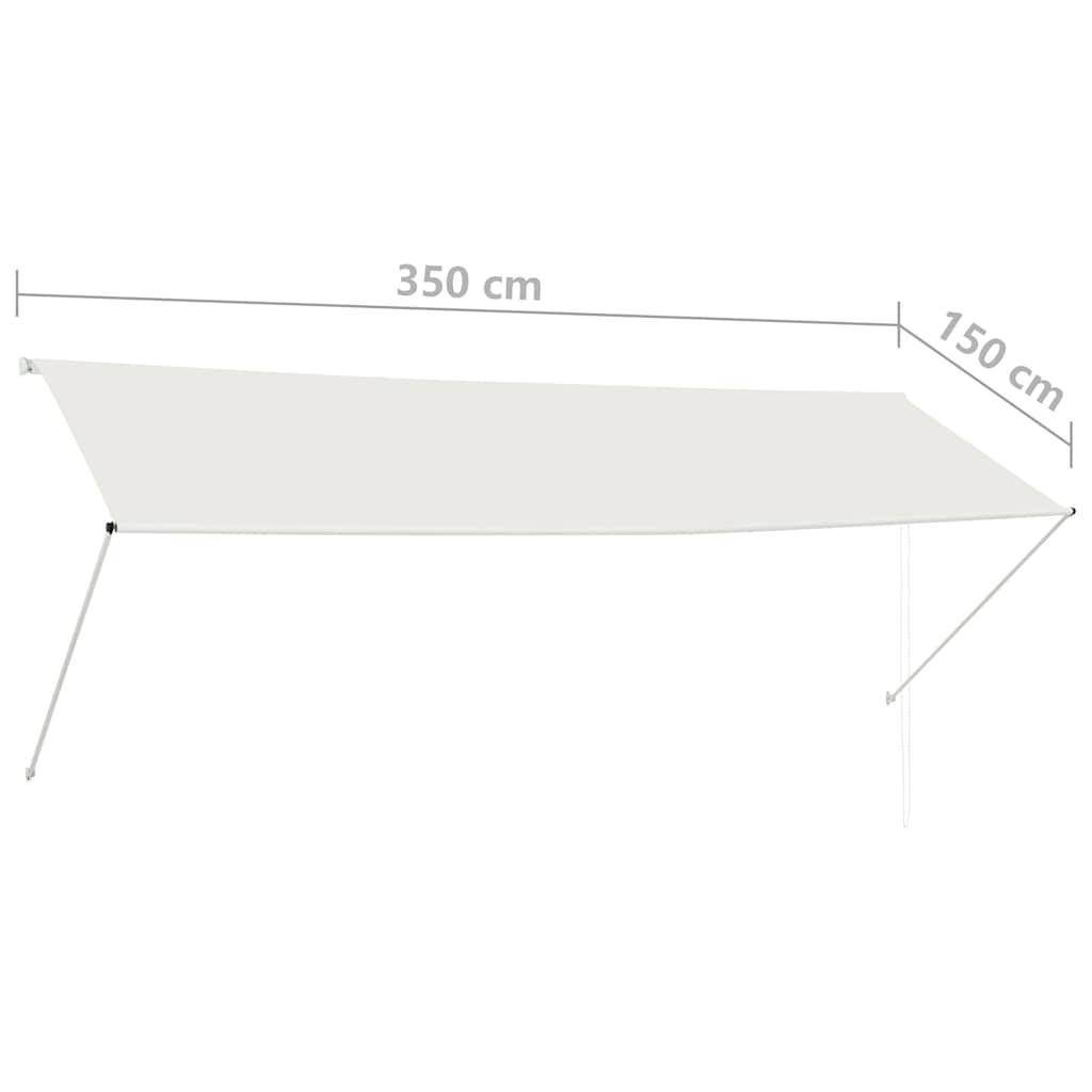 Vidaxl - Auvent rétractable 350x150 cm Crème vidaXL 143768 - Image 3