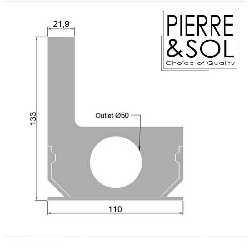 Pièce de fermeture Side Drain  L&S - LINE ECO -    130 mm     About Gauche fermé - Image 4
