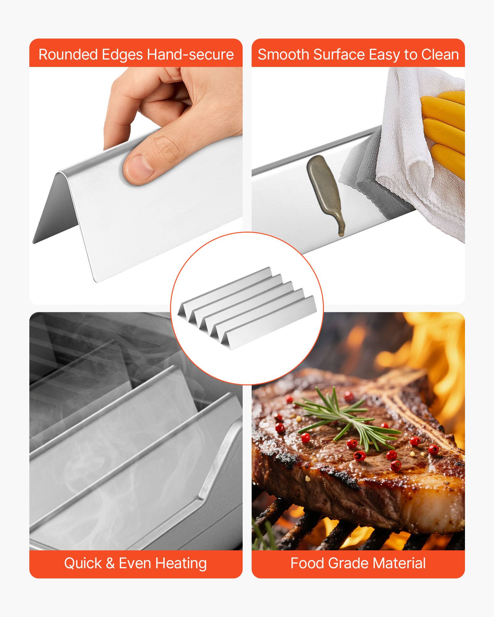 Vevor - VEVOR Barre Cache-brûleur pour Barbecue 44,6 cm pour Weber Genesis Série 300 - Image 5