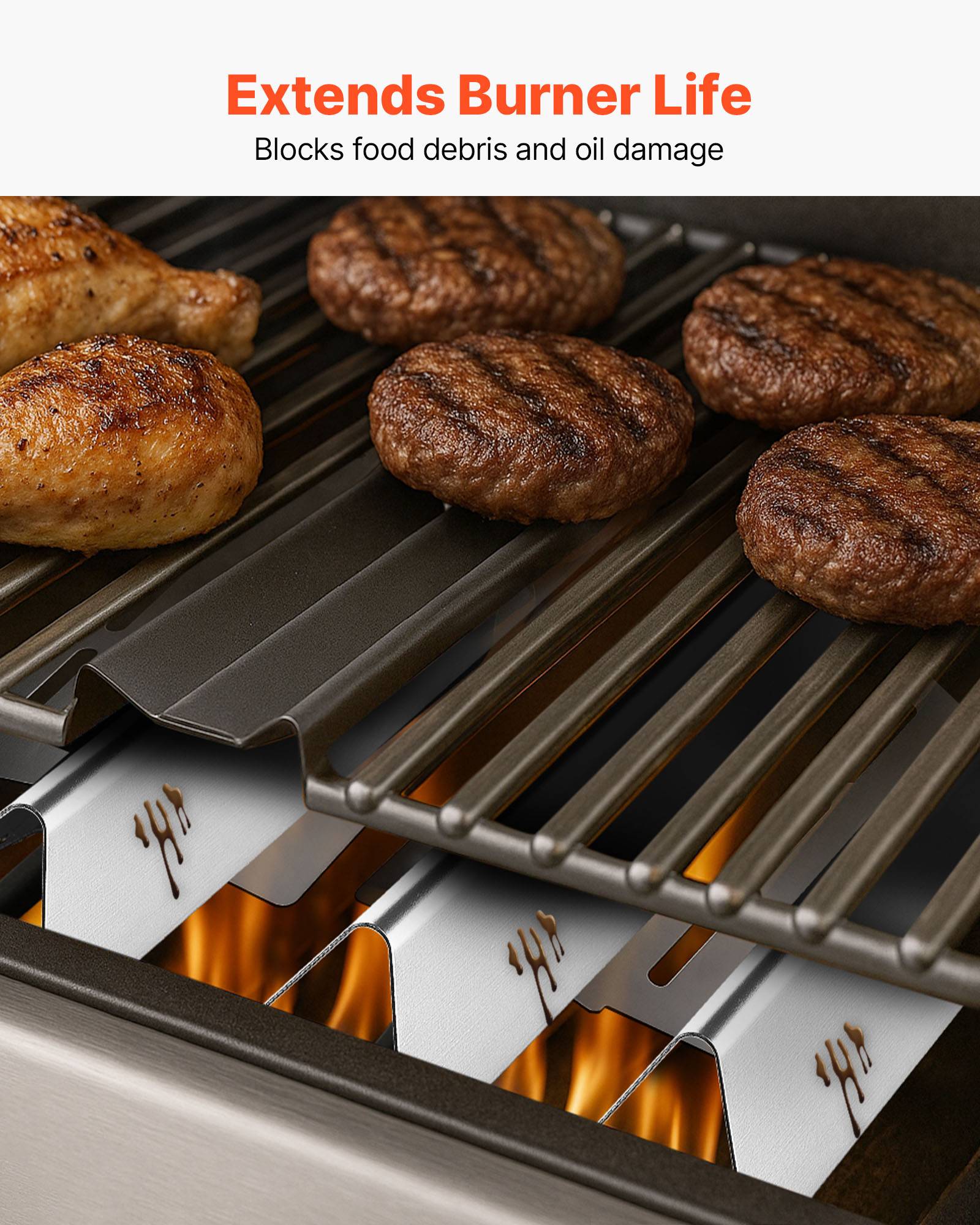 Vevor - VEVOR Barre Cache-brûleur pour Barbecue 44,6 cm pour Weber Genesis Série 300 - Image 6