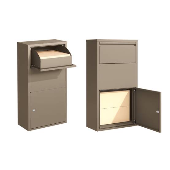 Couleurs du monde - Boîte aux lettres murale taupe – modèle acier galvanisé avec double ouverture - Image 2