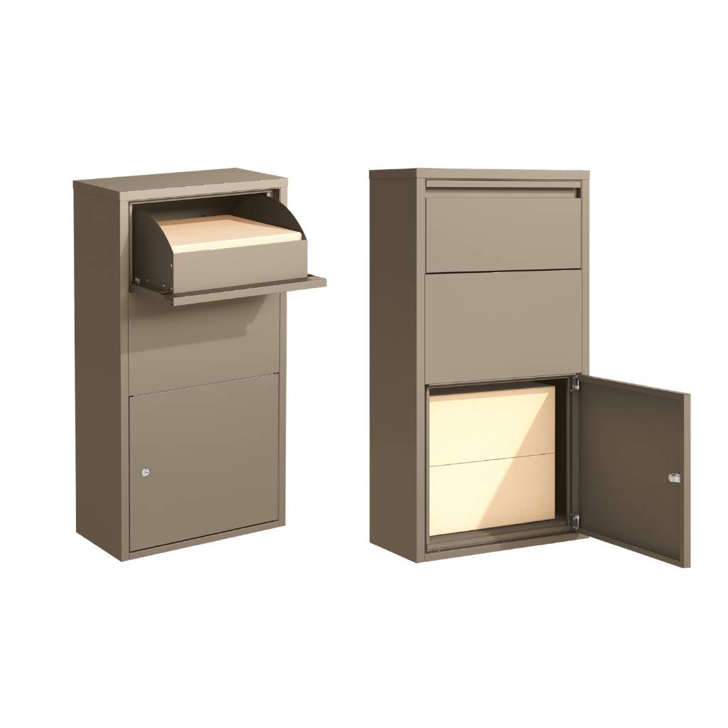 Couleurs du monde - Boîte aux lettres murale taupe – modèle acier galvanisé avec double ouverture - Image 2