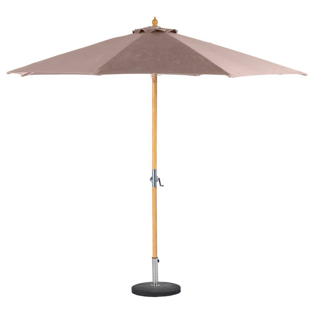 Hesperide - Parasol droit "Tinaei" taupe 3m en bambou Hespéride - Image 2