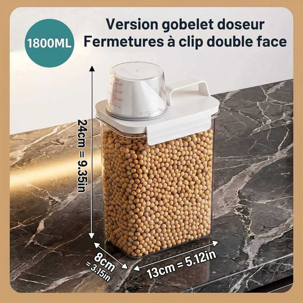 Set 2,8 L avec couvercle doseur - Image 2