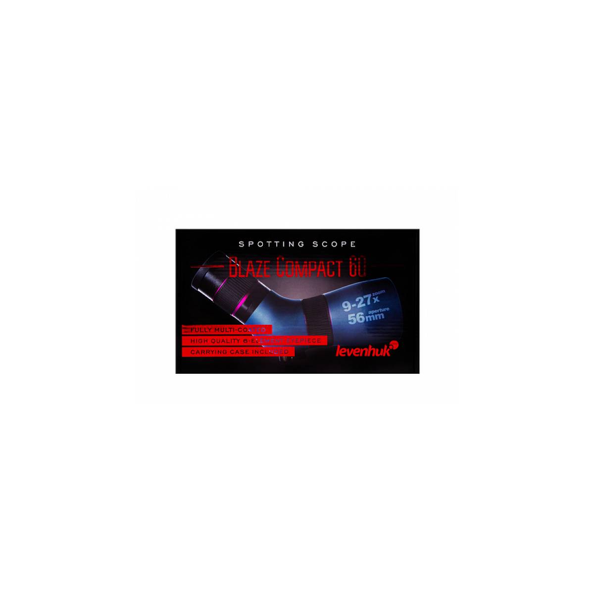 Longue-vue Levenhuk Blaze Compact 60 - Zoom 27x, Optique BK-7, Couleur Bleu - Image 4
