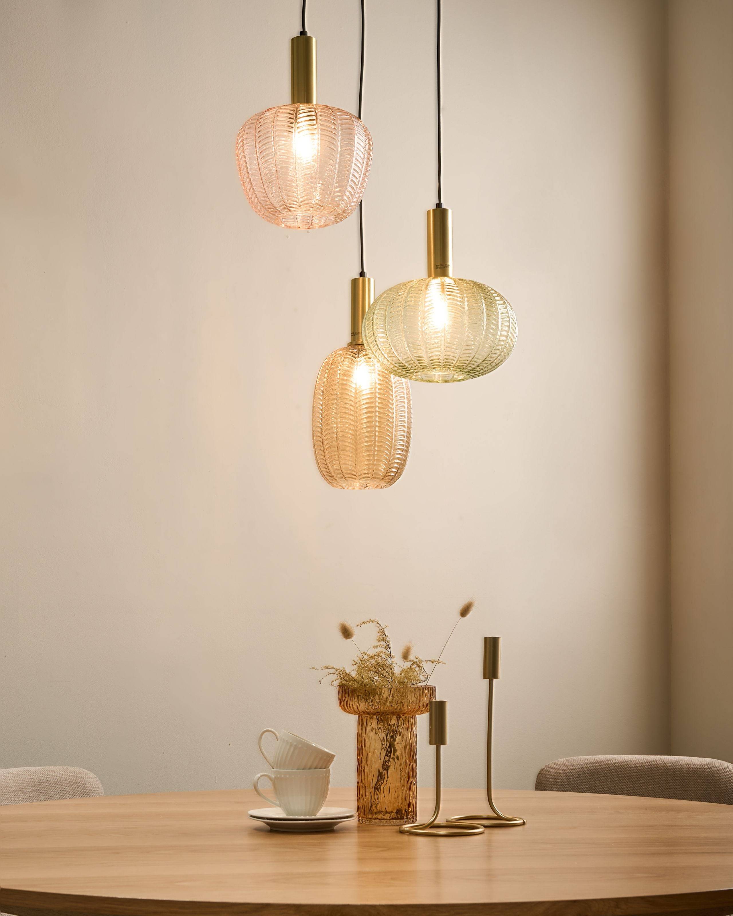 Beliani - Lampe suspension Métal Multicolore NJORO - 45x45x121- Beliani - Image 1