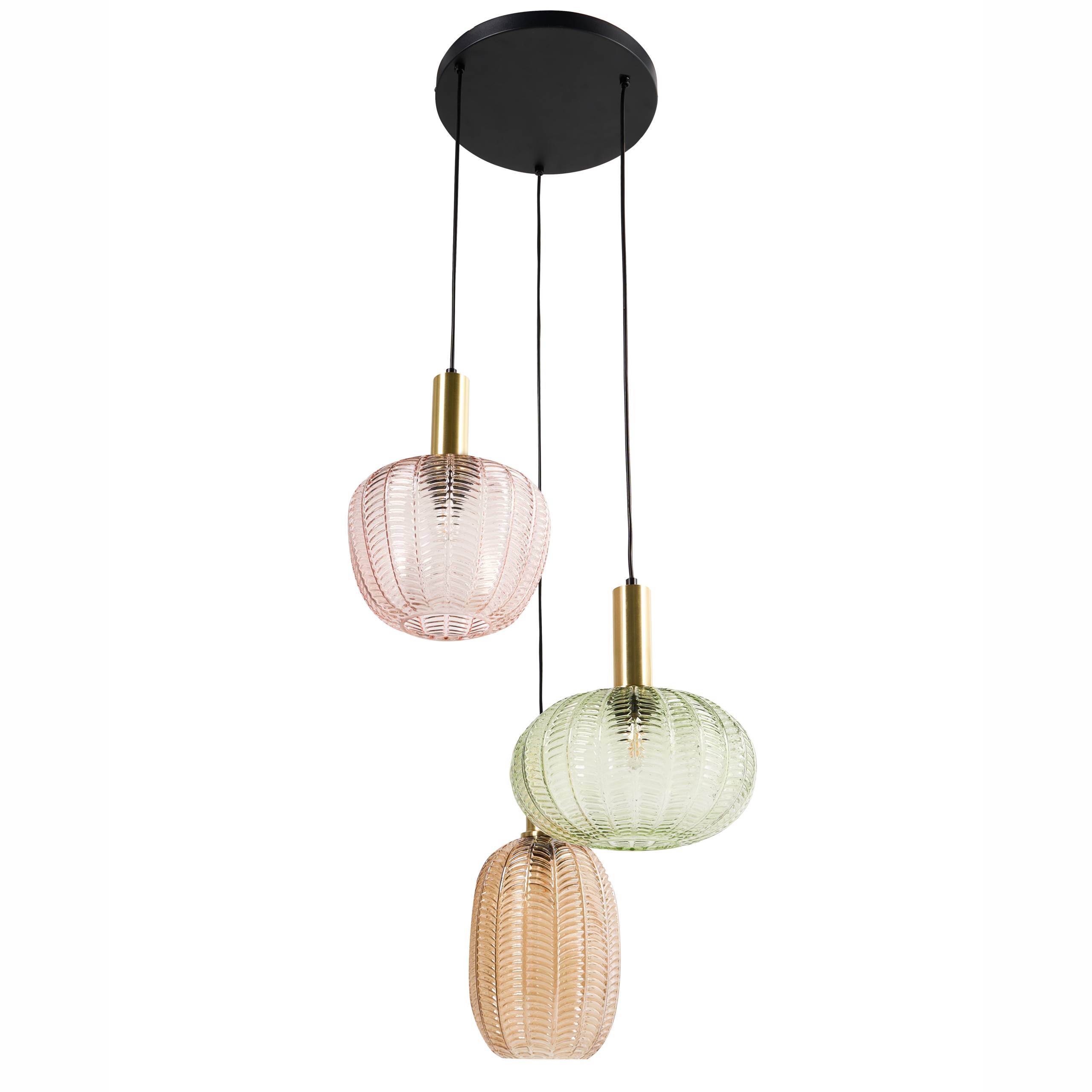 Beliani - Lampe suspension Métal Multicolore NJORO - 45x45x121- Beliani - Image 4