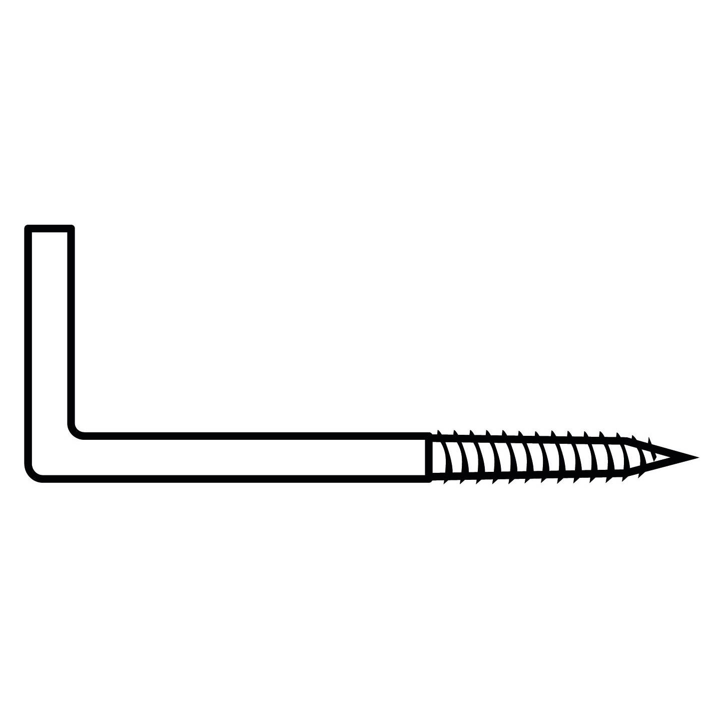 Gond à visser plastifié blanc filet bois Viswood - 3,5x40mm (lot de 9 gonds) - Image 2