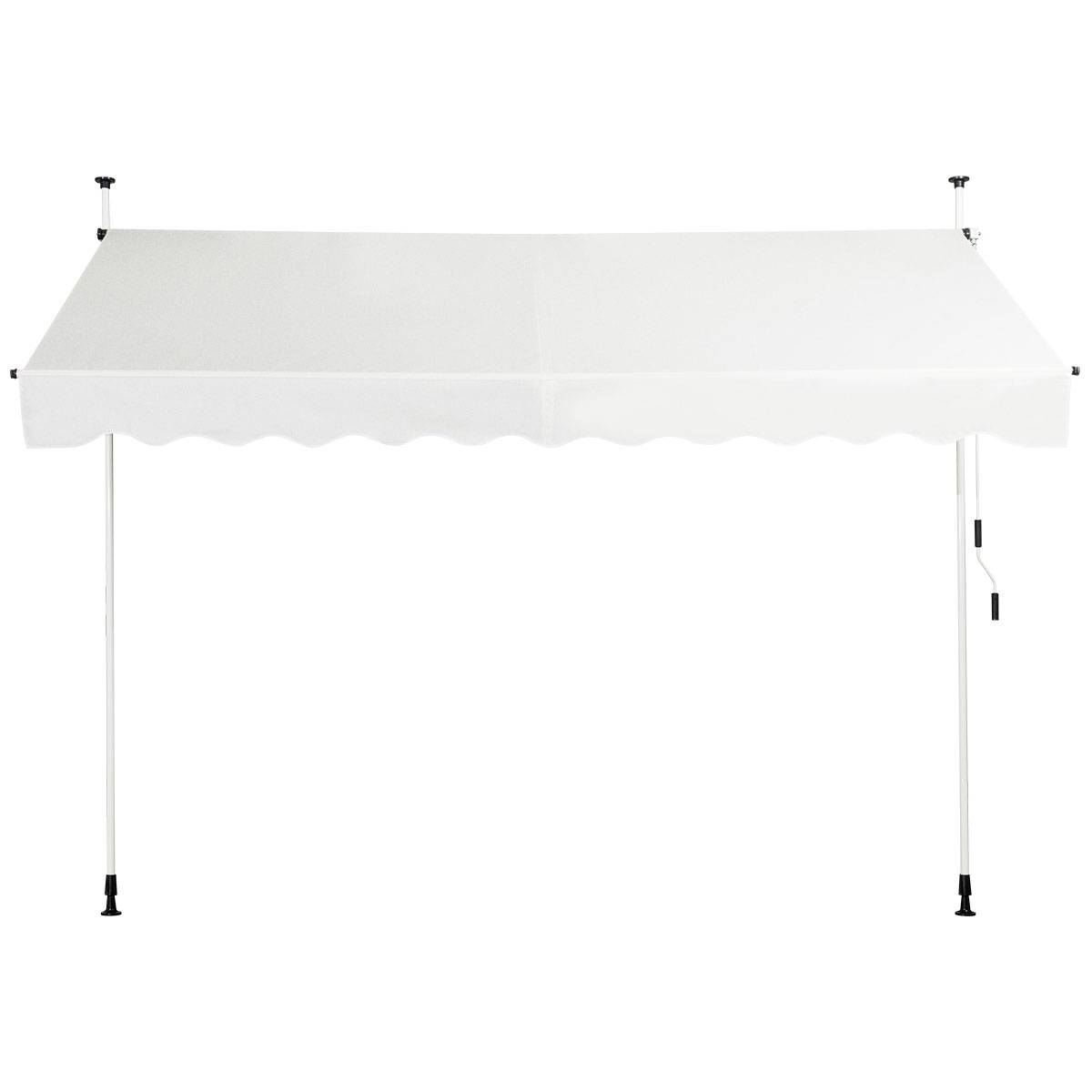 Maison Chic - Auvent Manuel Rétractable 300CM Hauteur Réglable Store Banne Aluminium Tissu Oxford Anti UV Beige - Image 1