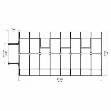 Canopia - Serre de jardin en polycarbonate Rion Grand Gardener 13,72 m², Ancrage au sol Non - Image 4