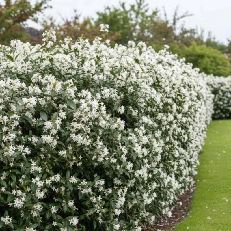 Osmanthe de Burkwood, Osmanthus à fleurs Blanche/Jaune - feuillage Persistant - Pot de 7,5L - 60/80 cm - Image 3