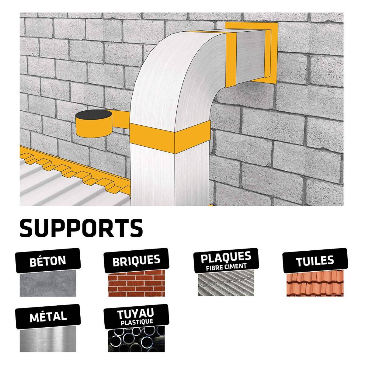 Sika MultiSeal Bande d'étanchéité bitumeuse 100mm x 10m - SIKA - 3732 - Image 4