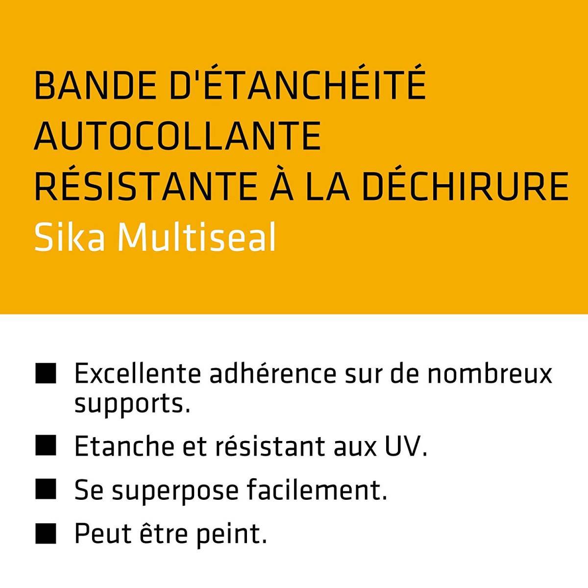 Sika MultiSeal Bande d'étanchéité bitumeuse 100mm x 10m - SIKA - 3732 - Image 5