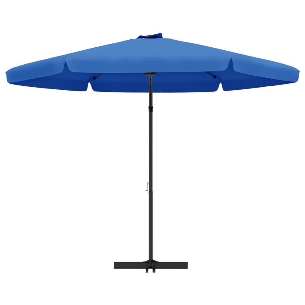 Helloshop26 - Parasol d'extérieur avec mât en acier 300 cm bleu - Image 3
