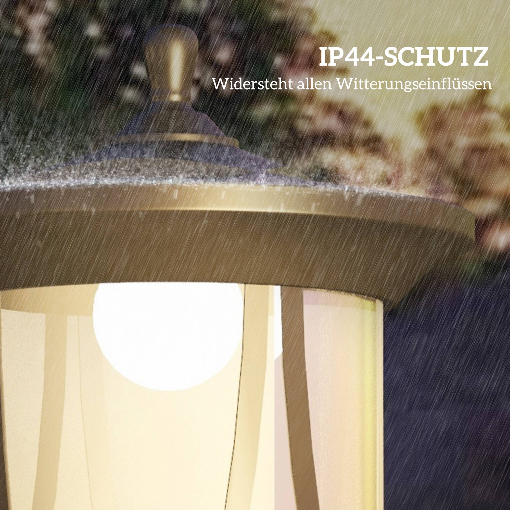 Lampadaire Solaire LED Extérieur ABS Jardin Détecteur Crépusculaire IP44 127cm Noir - ComfortXL Outdoor Living - Image 6