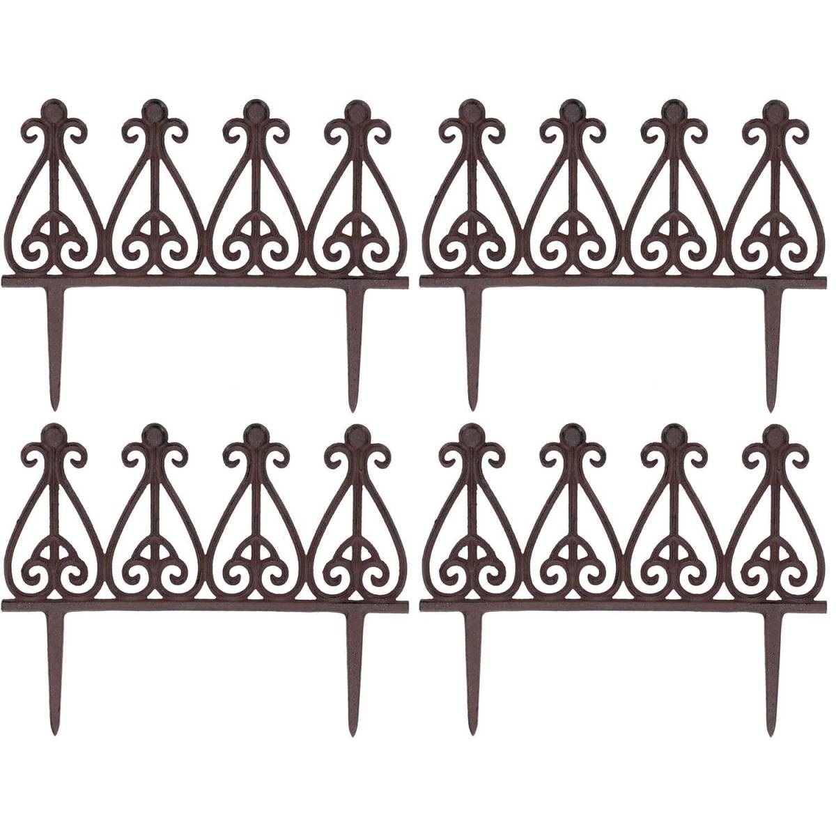 Esschert Design - Bordurette en fonte à planter Charme Lot de 4 - Image 1