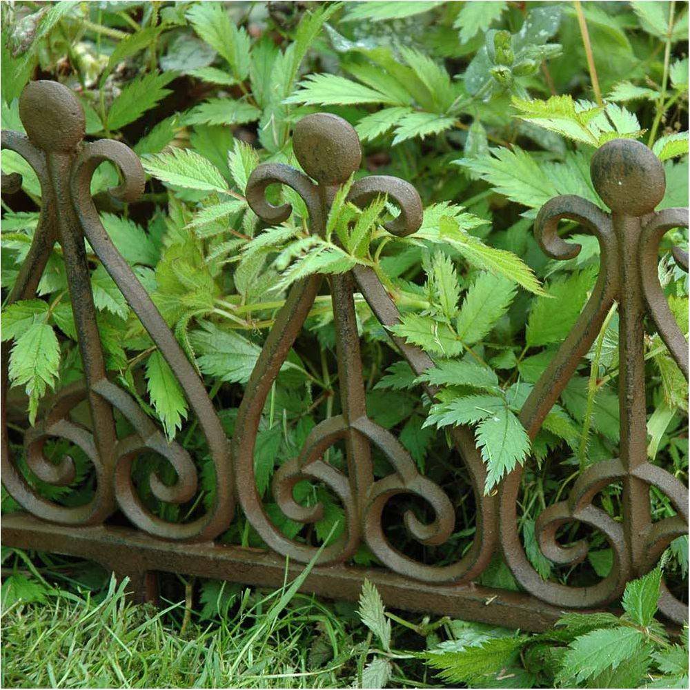 Esschert Design - Bordurette en fonte à planter Charme Lot de 4 - Image 4