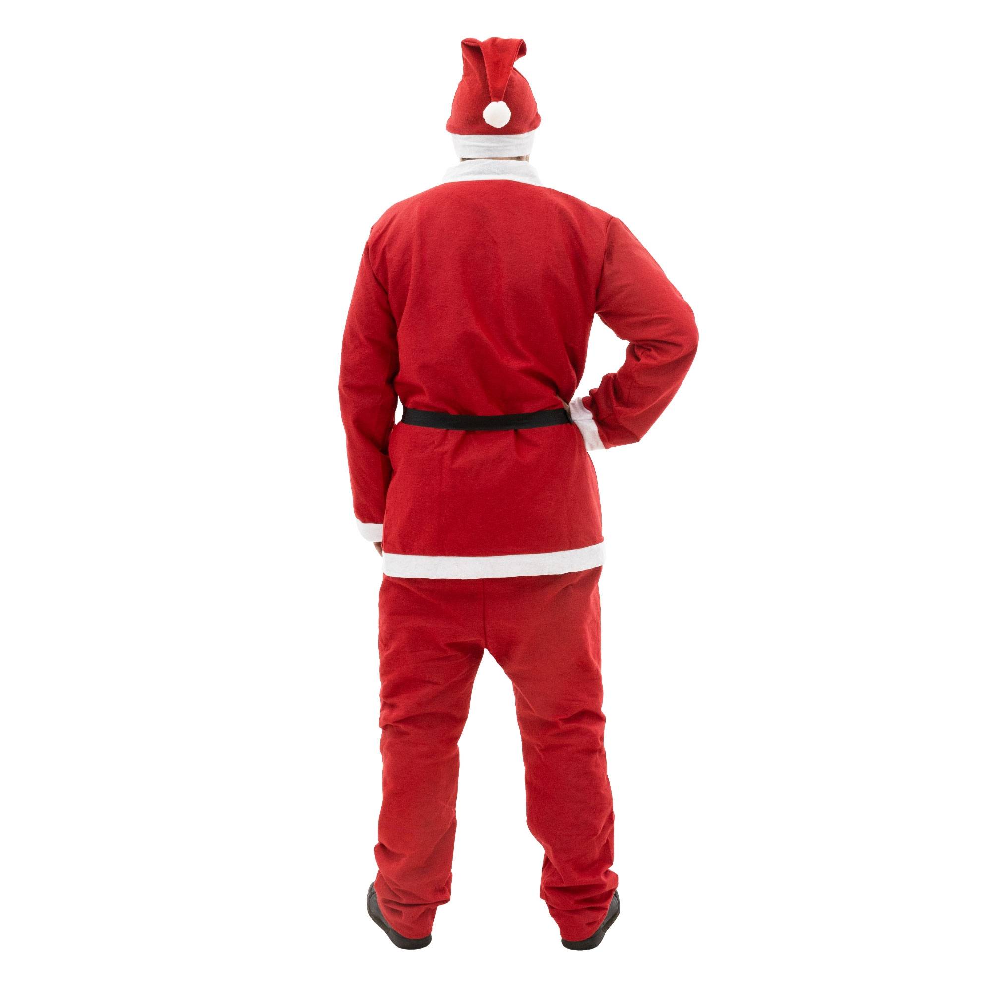 Ecd-Germany - Costume de Père de Noël déguisement fête rouge-blanc taille unique S-XL 5 pièces - Image 2