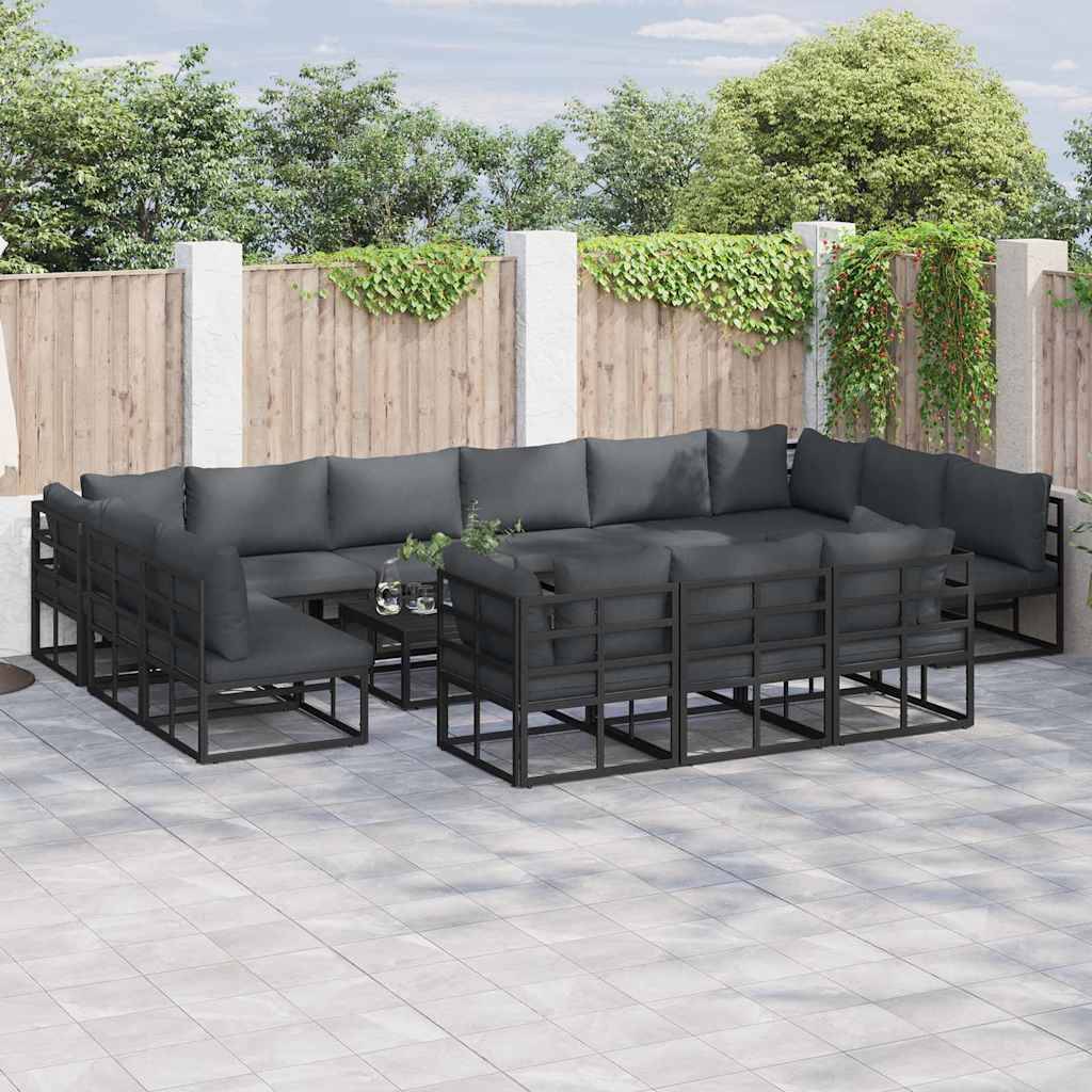 ComfortXL - Grand Salon de Jardin en Aluminium 14 Pièces Modulable pour 13 Personnes Noir – ComfortXL Outdoor Living - Image 1