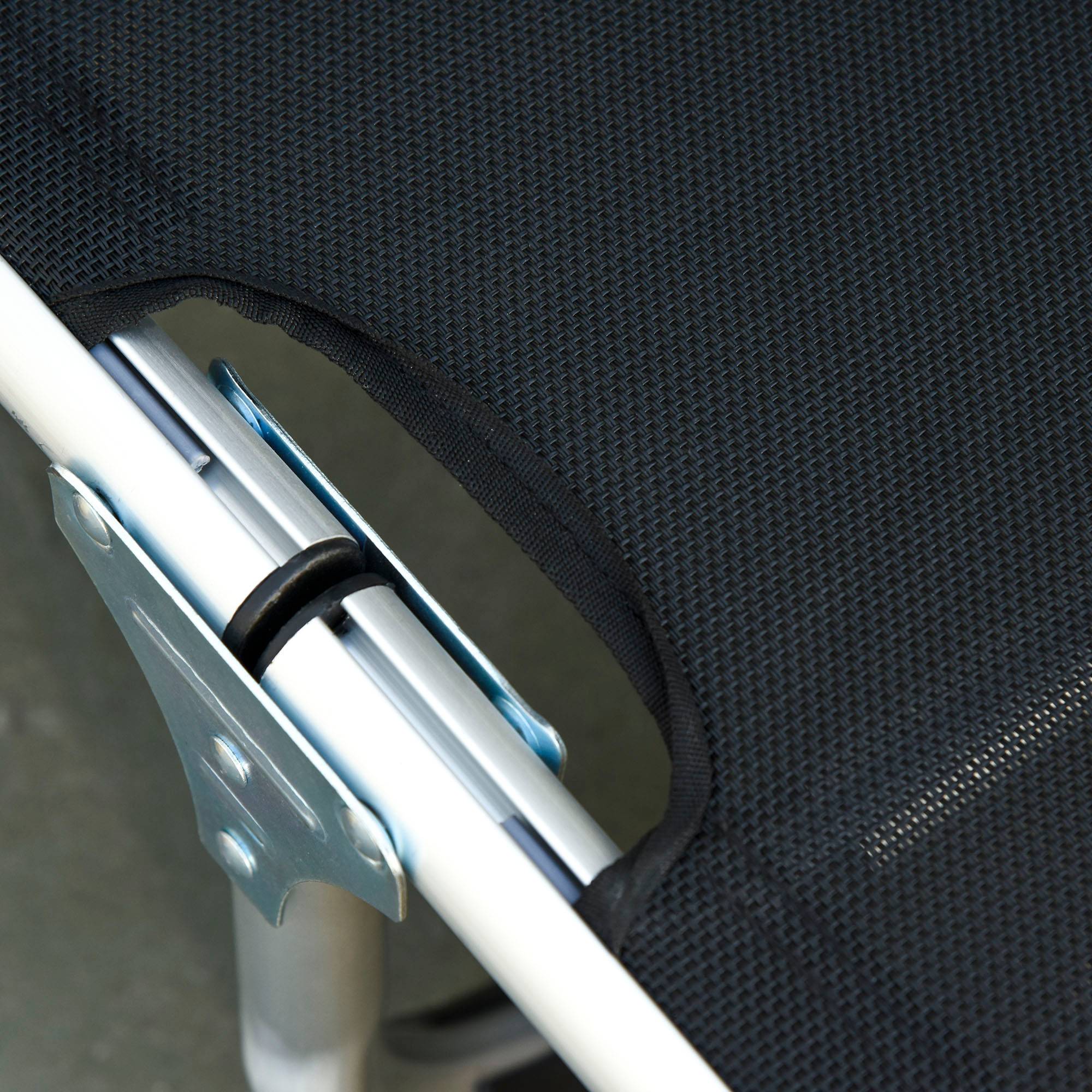 Transat pliable de jardin avec appui-tête, chaise longue 4 positions réglables, camping, charge 120 kg, noir - Image 10