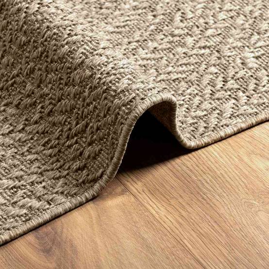 Tapis de Sol Carré Extérieur Intérieur Polypropylène Effet Jute Naturel pour Jardin Beige 240x240 cm – ComfortXL Outdoor Living - Image 8
