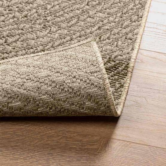 Tapis de Sol Carré Extérieur Intérieur Polypropylène Effet Jute Naturel pour Jardin Beige 240x240 cm – ComfortXL Outdoor Living - Image 7