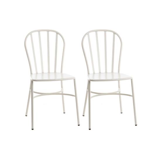 Autre - Chaise de jardin empilable en aluminium (lot de 2) - BEGONIA - Image 1