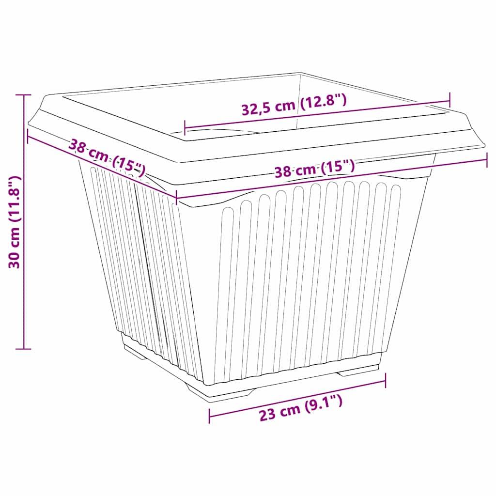 Vidaxl - Pots de plantes 24 pc Noir Plastique vidaXL 3403316 - Image 3
