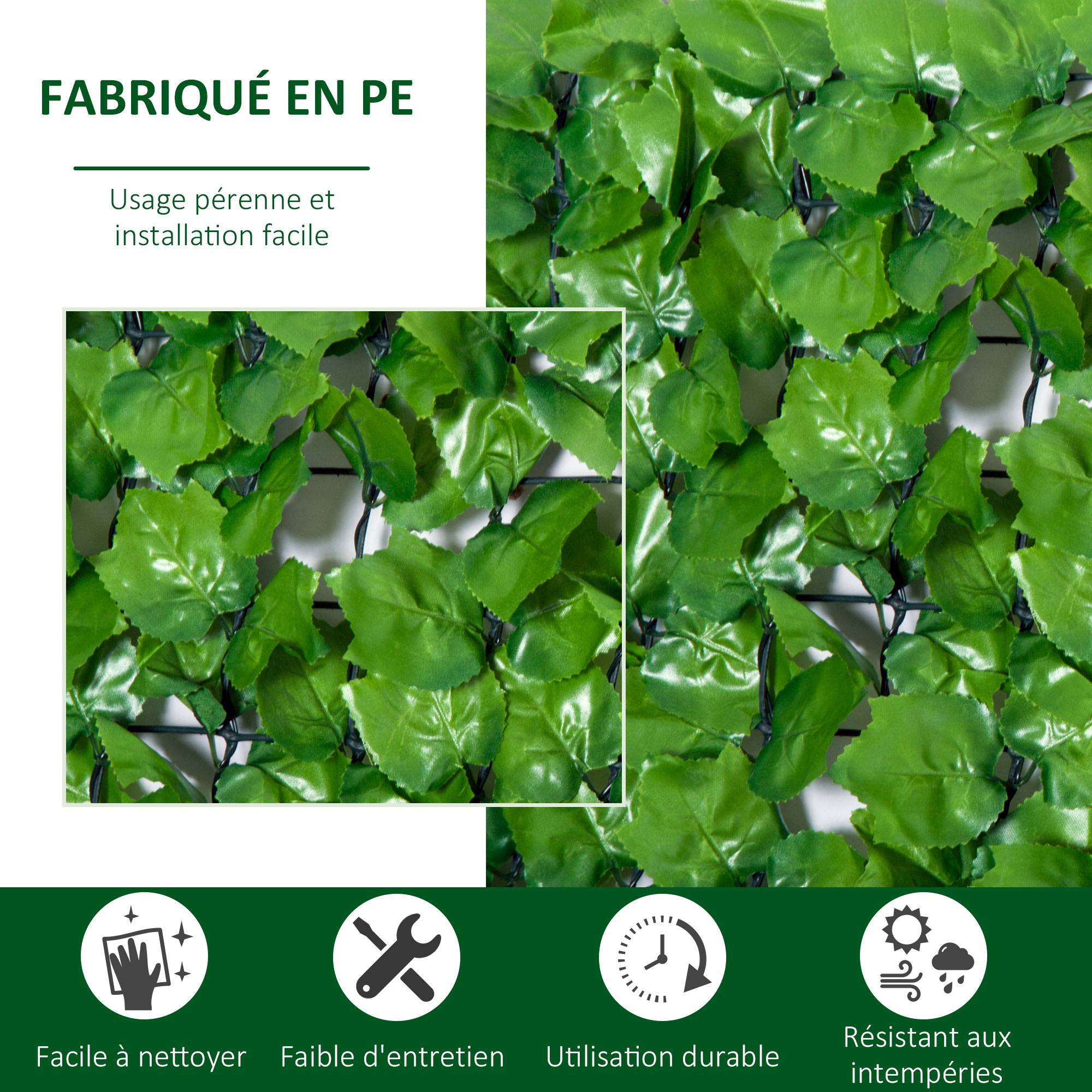 ComfortXL - Haie artificielle PE 3 x 1 m verte jardin balcon brise-vue réaliste anti-UV - ComfortXL Outdoor Living - Image 5