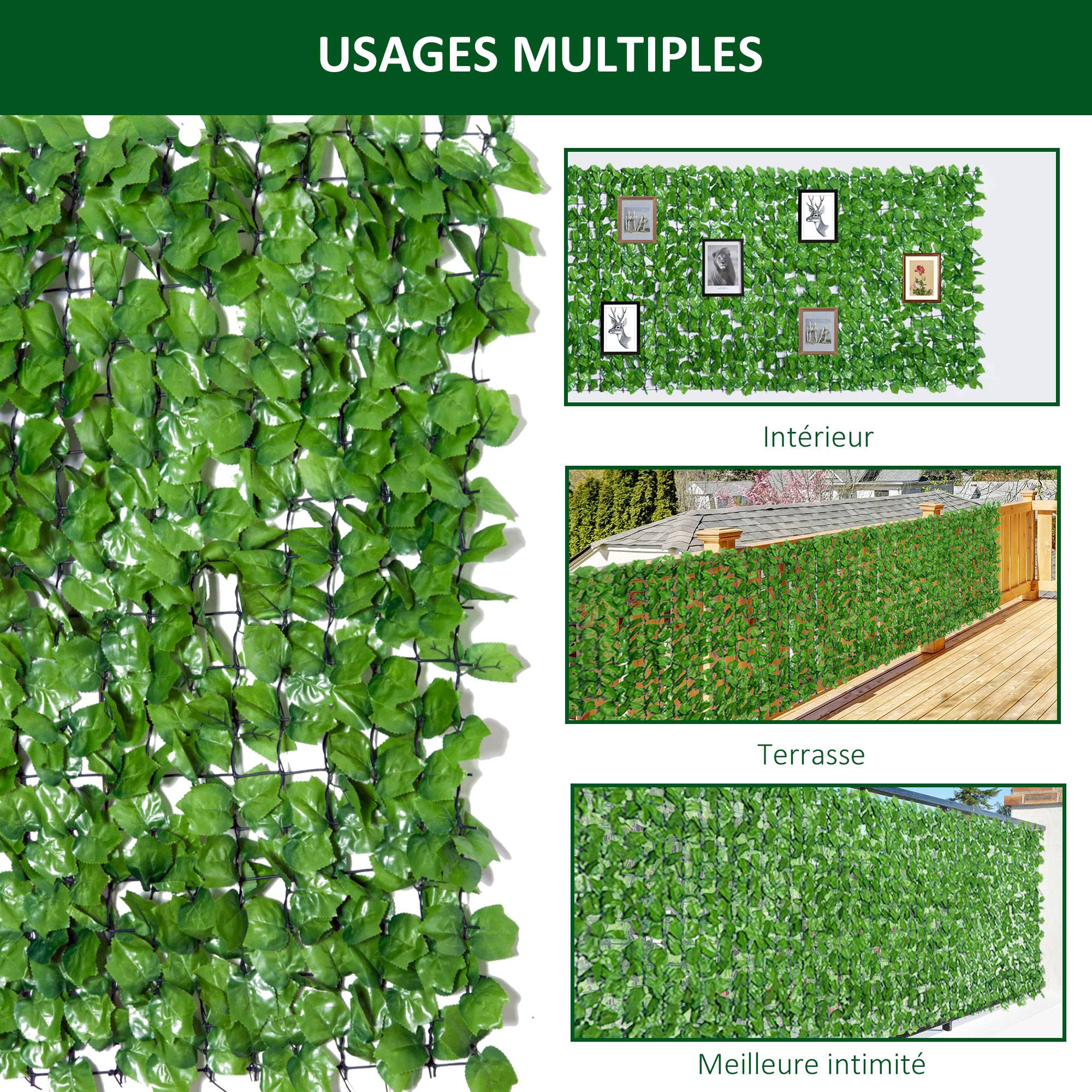 ComfortXL - Haie artificielle PE 3 x 1 m verte jardin balcon brise-vue réaliste anti-UV - ComfortXL Outdoor Living - Image 6