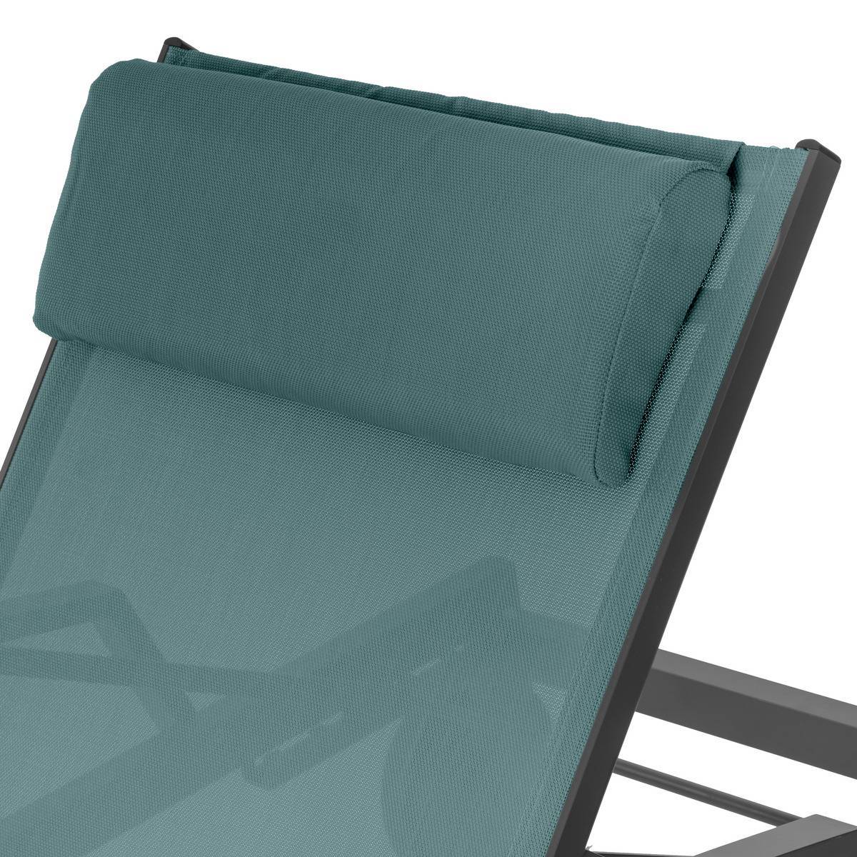 Hesperide - Transat "Ocala" vert jade & graphite 2 roues en aluminium traité époxy Hespéride - Image 3