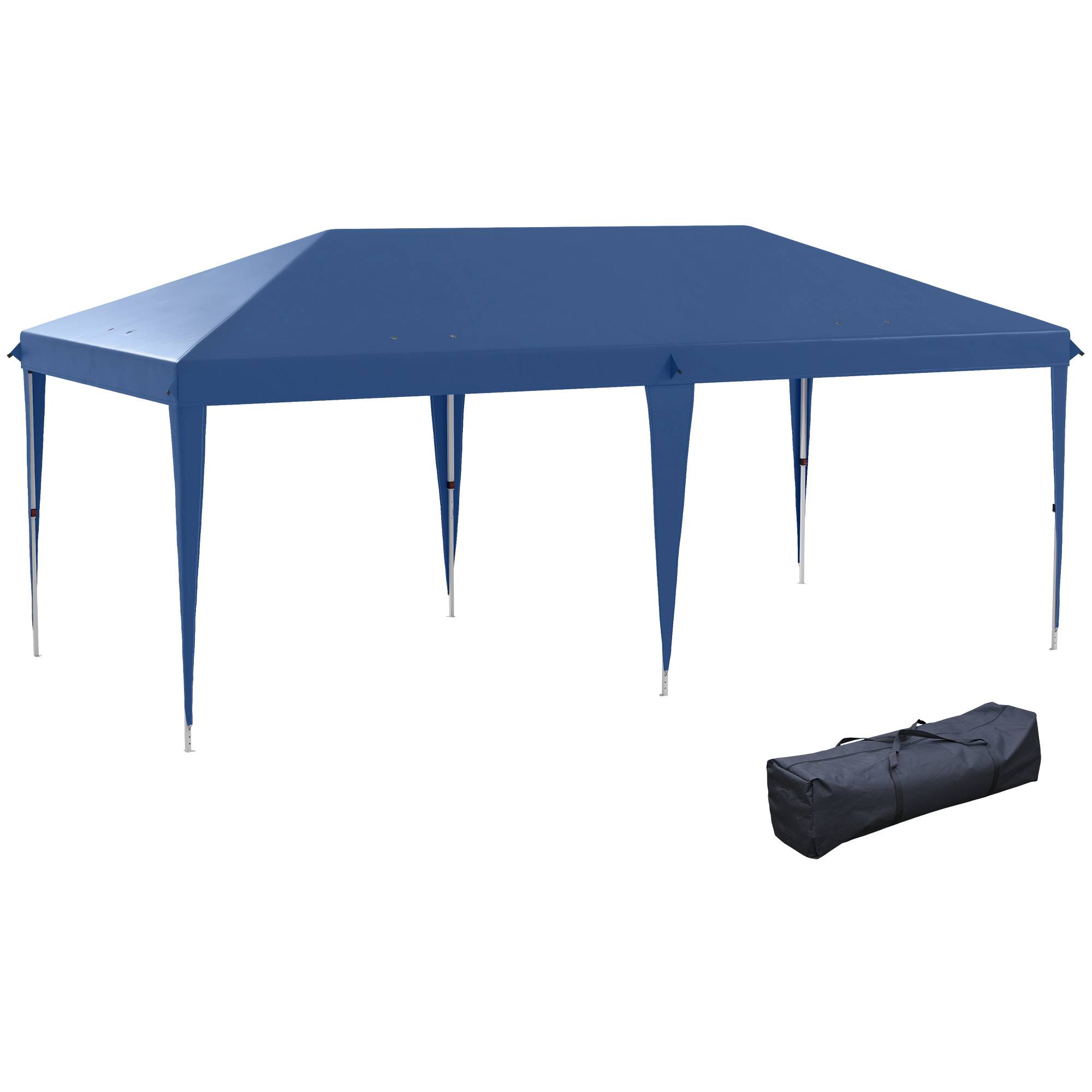 ComfortXL - Tonnelle pliante acier et toile Oxford événements anti-UV 585 x 295 cm bleue - ComfortXL Outdoor Living - Image 1
