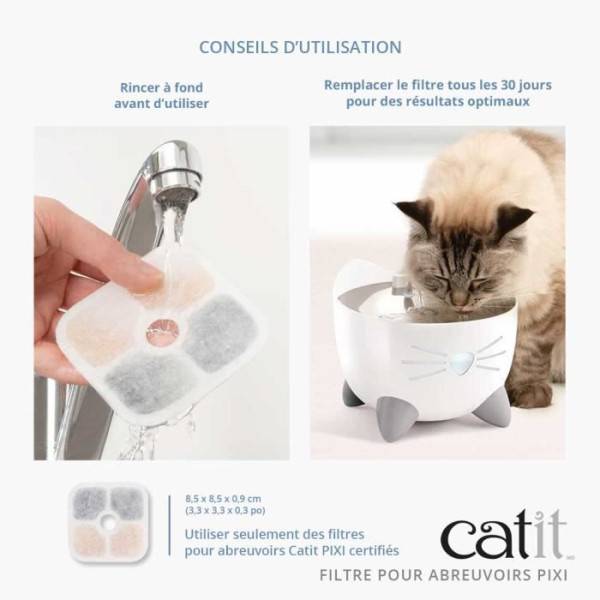 CATIT 3 Filtres pour fontaine a eau PIXI - Image 4