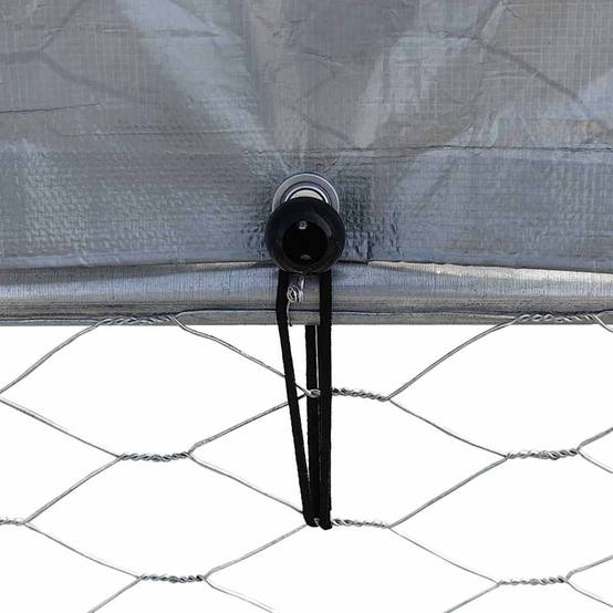 Vidaxl - Cage pour chiens avec toit et porte argenté acier galvanisé vidaXL 3294908 - Image 4