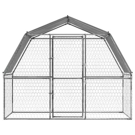 Vidaxl - Cage pour chiens avec toit et porte argenté acier galvanisé vidaXL 3294908 - Image 5