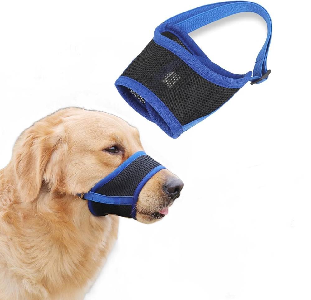 Muselière en tissu nylon réglable pour petits et moyens chiens,Taille M MCBOSON - Image 1