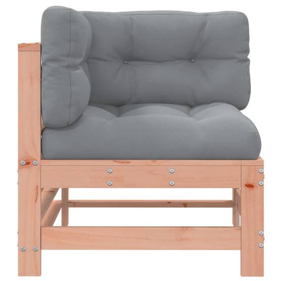 Canapé d'angle en bois de douglas massif haute qualité avec coussins gris pour un salon de jardin robuste et élégant – ComfortXL Outdoor Living - Image 3