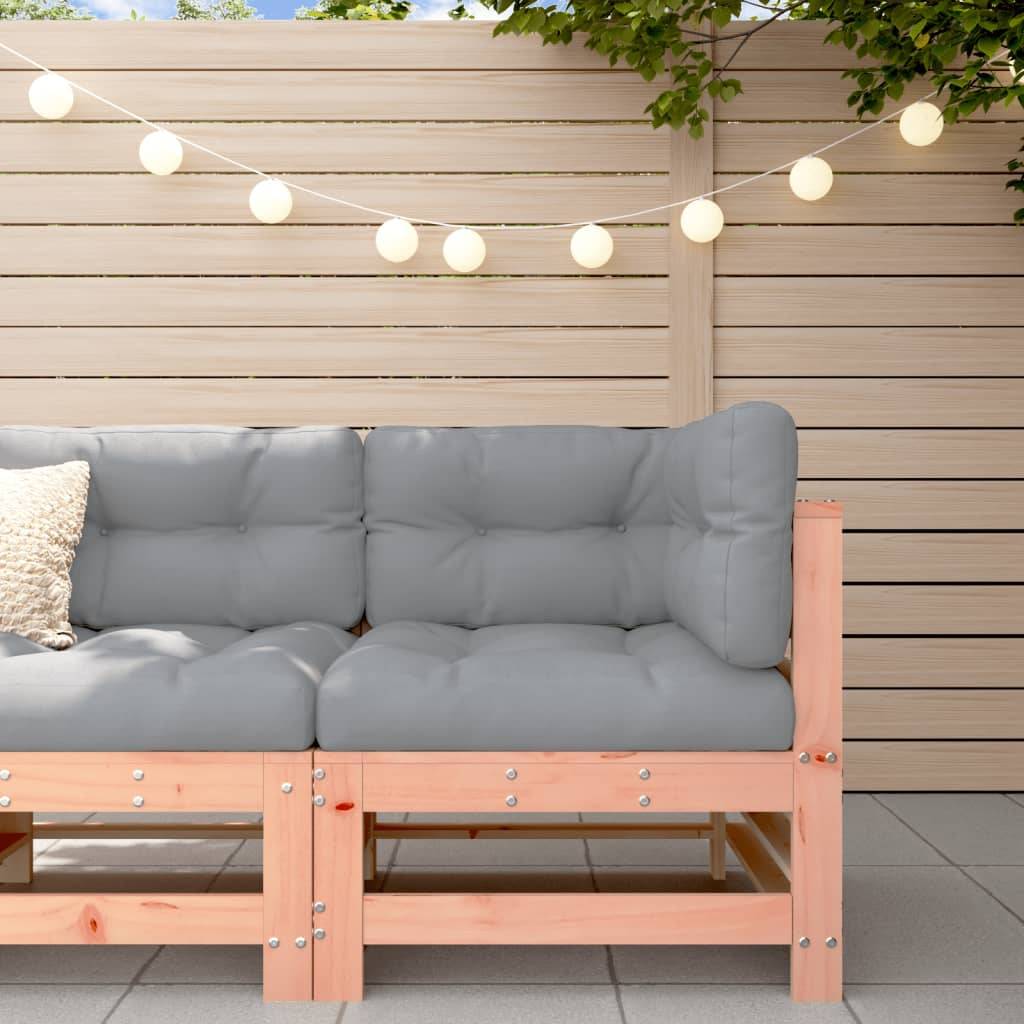 Canapé d'angle en bois de douglas massif haute qualité avec coussins gris pour un salon de jardin robuste et élégant – ComfortXL Outdoor Living - Image 1