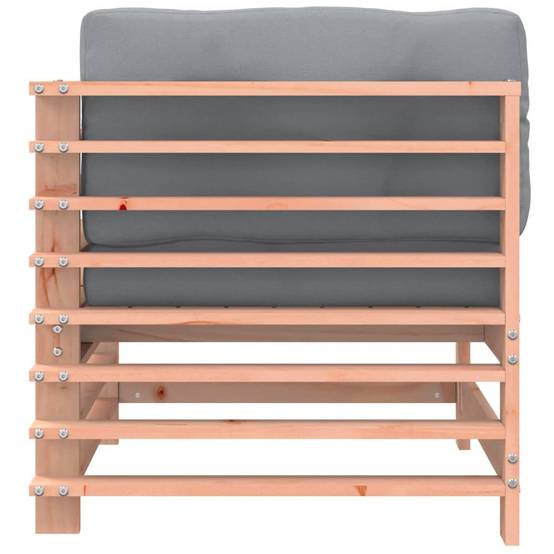 Canapé d'angle en bois de douglas massif haute qualité avec coussins gris pour un salon de jardin robuste et élégant – ComfortXL Outdoor Living - Image 4