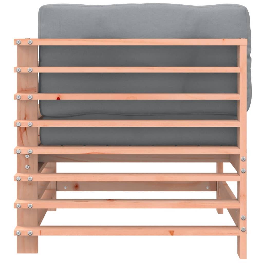 Canapé d'angle en bois de douglas massif haute qualité avec coussins gris pour un salon de jardin robuste et élégant – ComfortXL Outdoor Living - Image 4