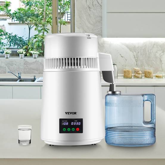 VEVOR Distillateur d'eau 4L, 1 L/h, inox 30-108°C, minuterie 0-99h, pour maison/bureau/clinique. - Image 8