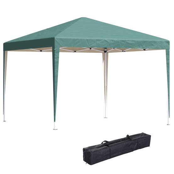 Tonnelle de jardin pliante acier réception extérieur abri soleil 3x3m vert - ComfortXL Outdoor Living - Image 1