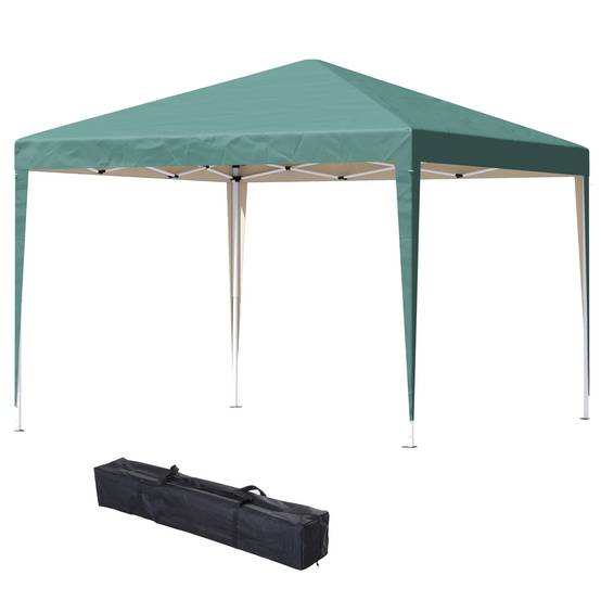 Tonnelle de jardin pliante acier réception extérieur abri soleil 3x3m vert - ComfortXL Outdoor Living - Image 2
