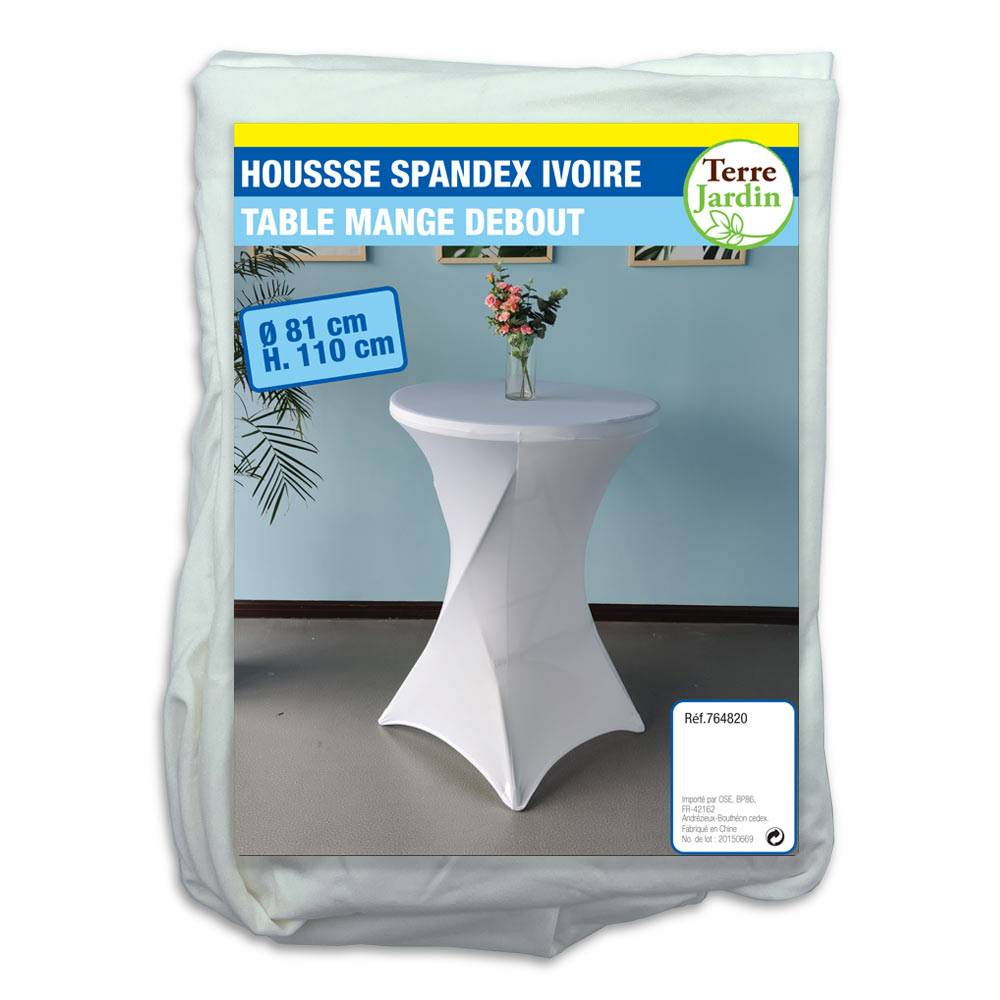 Terre Jardin - Housse extensible pour mange debout Ø81 cm blanc - TERRE JARDIN - Image 3