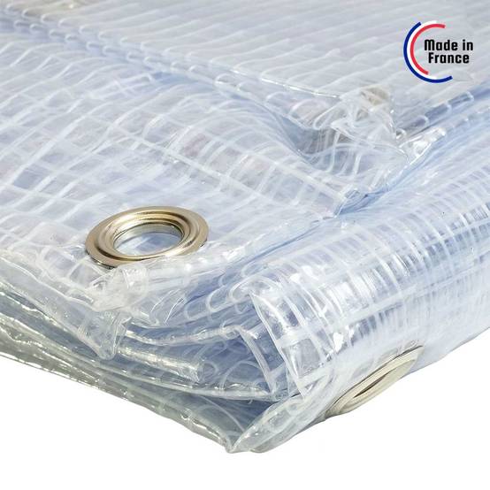 Bâche Transparente Armée étanche 3,8x4 m - Garantie 5 ans - SP400MU - Bâche de protection - Anti-UV - Made in France TECPLAST - Image 5