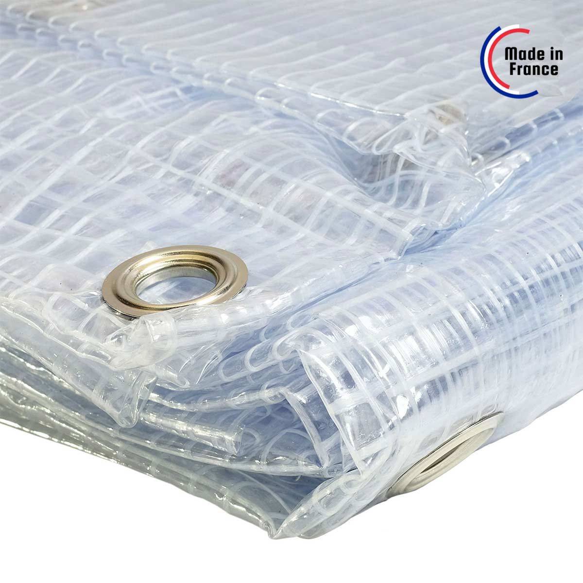 Bâche Transparente Armée étanche 3,8x4 m - Garantie 5 ans - SP400MU - Bâche de protection - Anti-UV - Made in France TECPLAST - Image 5